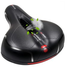 Extra Wide Comfy Cushioned Bike Seat Soft Padded Bicycle Gel Saddle Waterproof