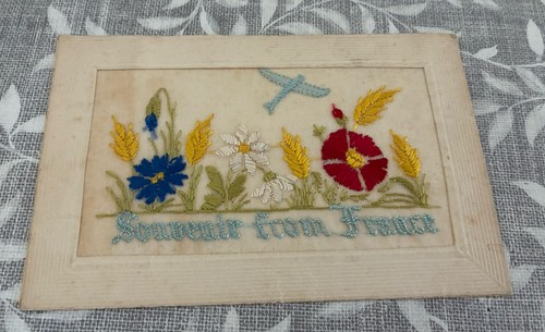 Ww1 era embroidered silk - era,