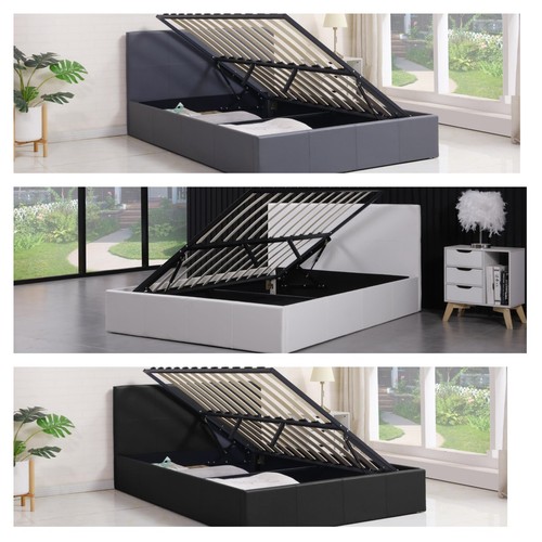 Ottoman storage leather bed - storage,