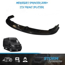 STX FRONT BUMPER SPLITTER SPOILER LIP IN GLOSS BLACK FOR MERCEDES SPRINTER 2018>