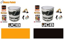 JCB JS Yellow & Counterweight Black Digger Endurance Enamel Paint 1 Litre Tins