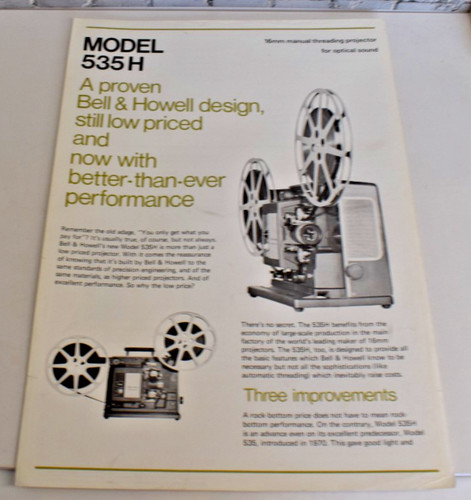 Bell howell 535h filmosound - bell,