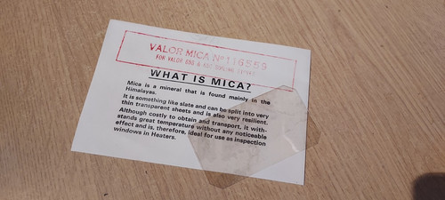 Mica heat proof door panel - heat,