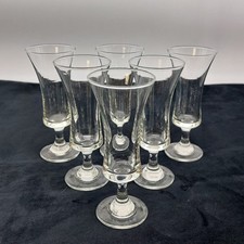 Clear Glass Schooner Glasses Port Sherry Liqueur 12.5cm 50ml Vintage Retro