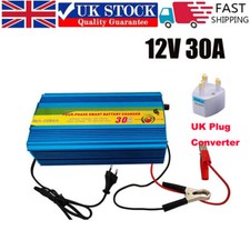 12V 10/30A LCD Smart Battery Charger for Caravan Campervan Motorhome Marine Boat