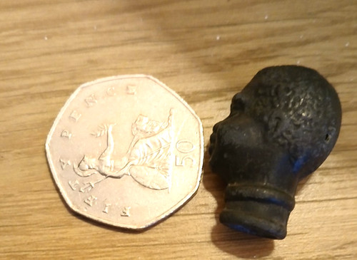 Antique metal african boys - african,