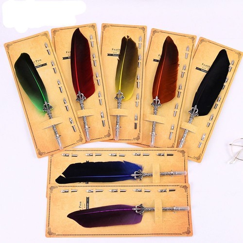 Retro calligraphy feather - retro,
