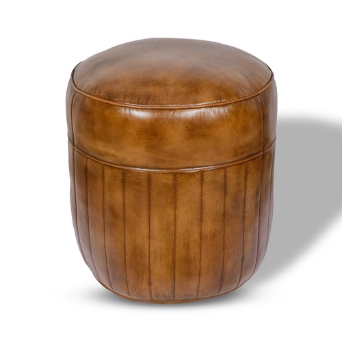Real genuine leather round - genuine,