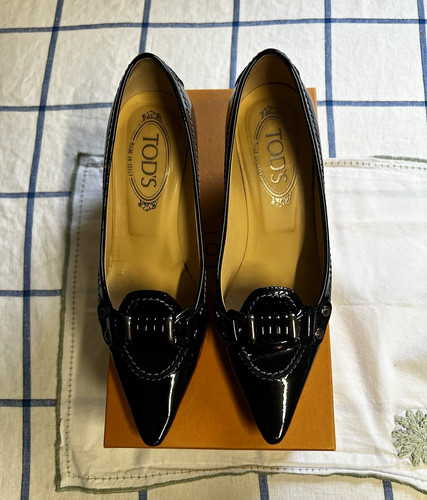 Tod black patent - black,