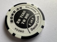 JAMES BOND 007 No Time To Die Casino Poker Chip Bollinger Omega