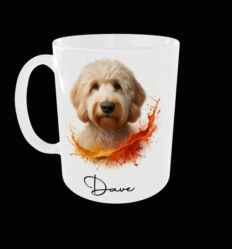 Personalised labradoodle dog - personalised,