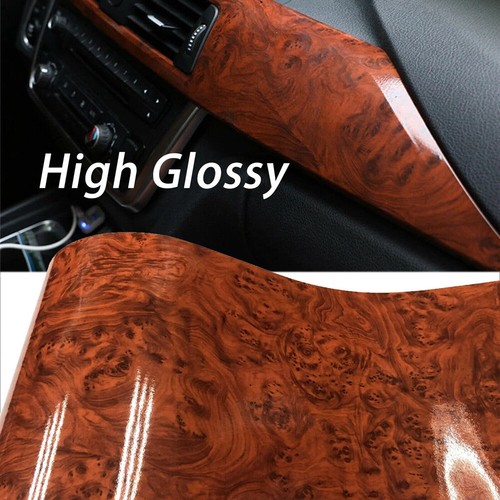 Glossy walnut wood - wood-grain, vinyl