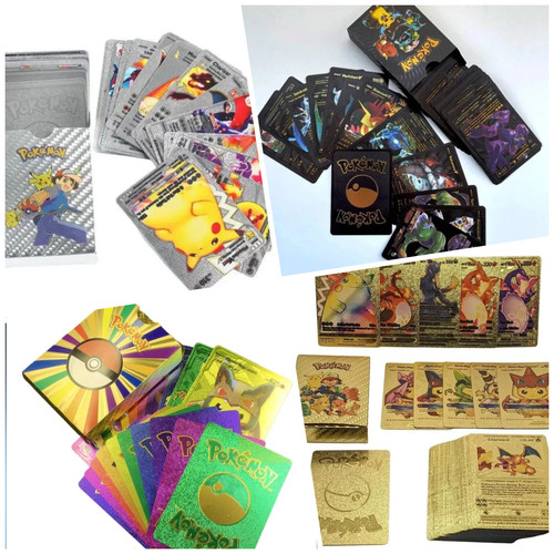 55pcs pokemon card foil gold - pokemon,