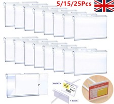 5-25Set Plastic Sign Label Holder Wire Shelf Retail Price Tag Label Holder Stand