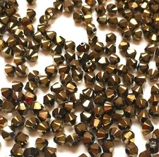 Swarovski Crystal Beads 1440 Beads - 4mm Bicone - Crystal Dorado Gold SALE