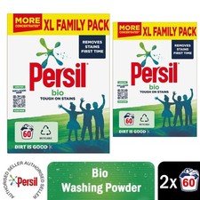 2x of 60 Wash Persil Bio Washing Powder with Biodegradable Ingredients