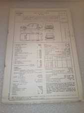 Alfa Romeo Alfasud Certificato Omologazione  Originale  LEGGI DESCRIZ