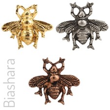 VINTAGE BEE Metal DOOR KNOBS Cupboard Handles Cabinet Drawer Pulls Shabby Chic