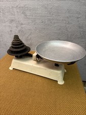 Vintage Harper Kitchen Weighing Scales Weights & Metal Bowl - Film Theatre Prop
