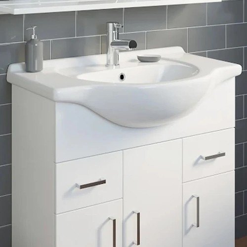 White gloss semi recessed - white, semi-recessed