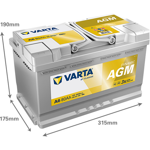 Varta agm car - a6, battery