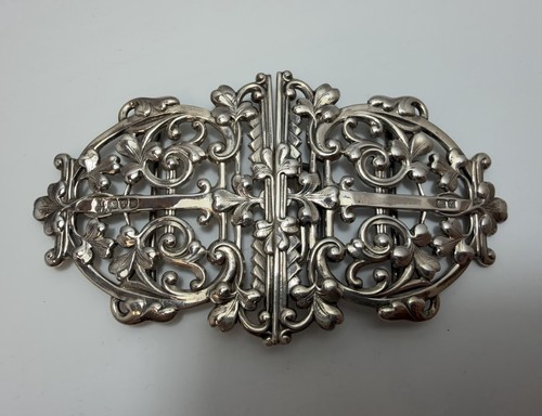 Silver nurses belt buckle - silver,