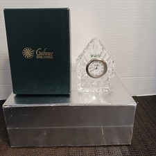 Irish Crystal Galway Clock With Box Read All  Descriptions NOT TESTED 