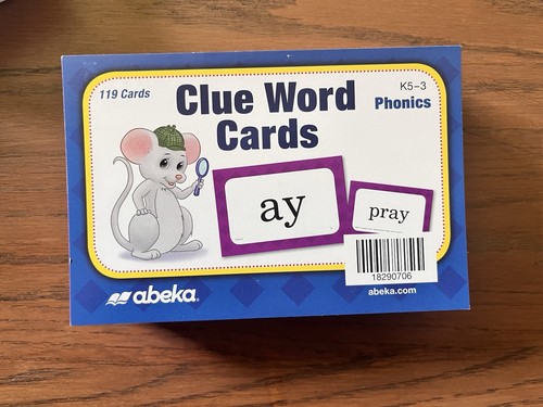 Abeka clue word cards - abeka,