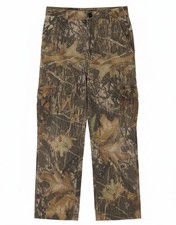 FIELD STAFF  Boys Cargo Trousers 8-9 Years Medium W26 L23 Green Camouflage DY63