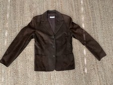 Bergdorf Goodman Brown Leather Vintage Women Jacket 