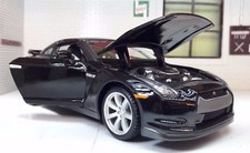 1:24 Nissan GT-R R35 3.8 V6 Black Detailed Maisto Diecast Scale Model Car G LGB