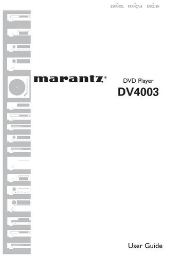 Marantz dv4003 dvd - dv4003, player