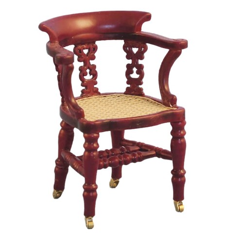 Dolls house mahogany writing - mahogany,