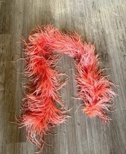 Ostrich feather boa vintage burlesque showgirl Coral Peach 1m