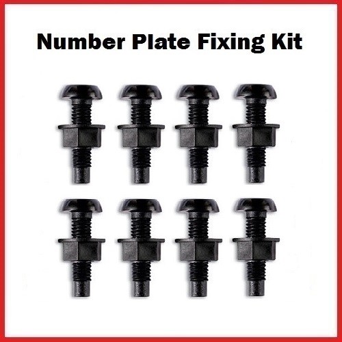Black plastic number plate - plastic,