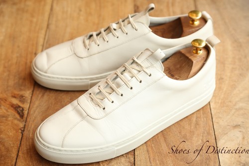 Grenson white leather trainers - grenson,