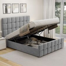 Ottoman Storage Bed 3FT Single Small Double 4ft6 King Size 5FT Velvet Bed Frame