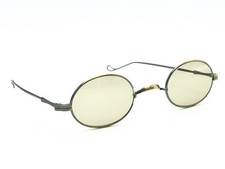 Lunor Mod. II 10 Antique Gold Round Sunglasses Brown Lens Vintage Germany