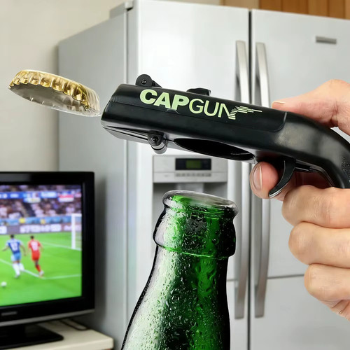 Cap gun beer - gun,