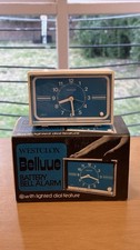 1970s Vintage Westclox Clock, Blue, Original Box, Made In Scotland