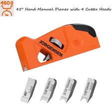 Chamfer Plane for Woodworking with 4 Cutter Heads ,Edge Corner Flattening Tool