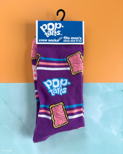 Pop tarts purple crew socks - pop,