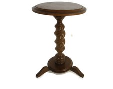 Small Barley Twist Tripod Side Display Table Pedestal Plant Bonsai Stand Barn 