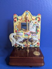 Vintage 1988 San Fransisco Music Box Company Carousel Collection Horse W/ Mirror