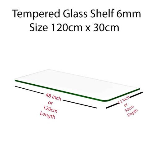 6mm clear tempered glass shelf - clear,