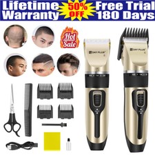 Professional Cordless Hair Clippers Trimmer Kit Men Cutting Machine Barber Salon