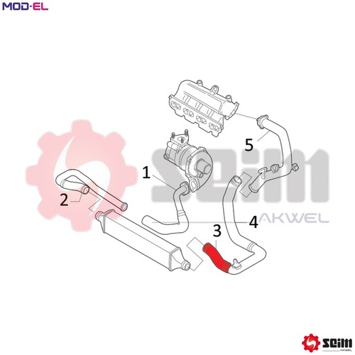 Charge air hose - air, for