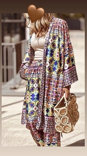 Zara printed kimono kaftan - zara,