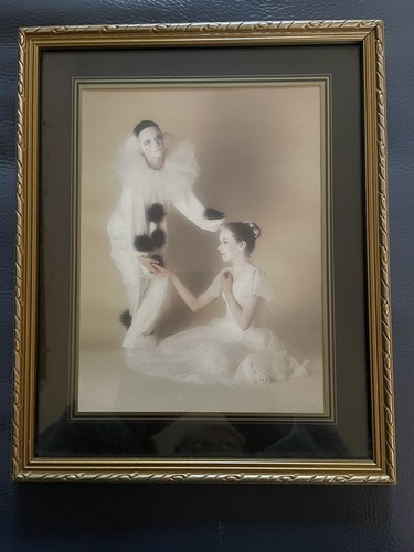 Vtg framed picture ballerina - picture, &