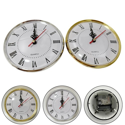 Clear face quartz clock insert - clear,